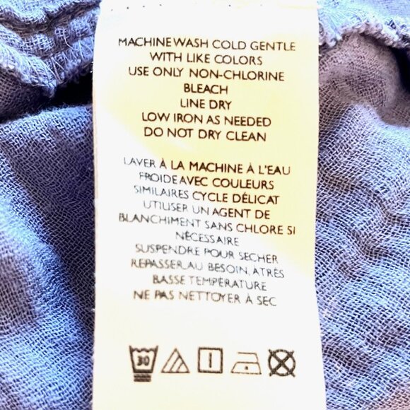 Free People Chloe Mixed Print Back Cutout Top in Indigo Combo (XL) New with Tag - Picture 10 of 10